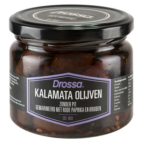 einde Spektakel hemel Drossa Kalamata olijven met rode paprika en kruiden - Welkom bij Taste  Tailors